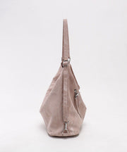Modern Pink Large Solid Durable Faux Leather Women Handbags