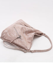 Modern Pink Large Solid Durable Faux Leather Women Handbags