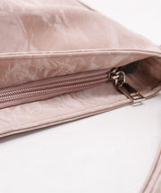 Modern Pink Large Solid Durable Faux Leather Women Handbags