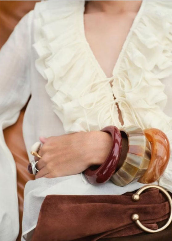 Modern Pink Ruffled Drawstring Tops Lantern Sleeve