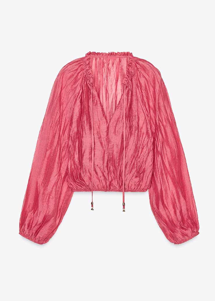 Modern Pink Ruffled Patchwork Cotton Two Pieces Set Fall