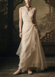Modern White Tasseled Tulle Party Dress Summer