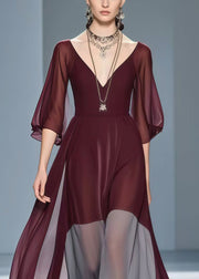 Mulberry Patchwork Draping Holiday Dress Exra Large Hem Summer