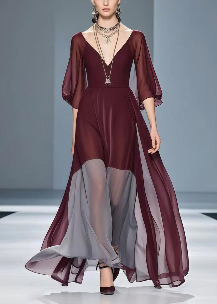 Mulberry Patchwork Draping Holiday Dress Exra Large Hem Summer