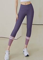 Natural Blue Seamless Patchwork Butt Scrunch Capri Gym Shark Leggings