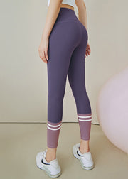 Natural Blue Seamless Patchwork Butt Scrunch Capri Gym Shark Leggings