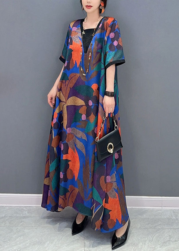 Wavlynn Colorblock Patchwork Knit Dress With Tulle Sleeves For Women V Neck Cozy Autumn Style main image 1