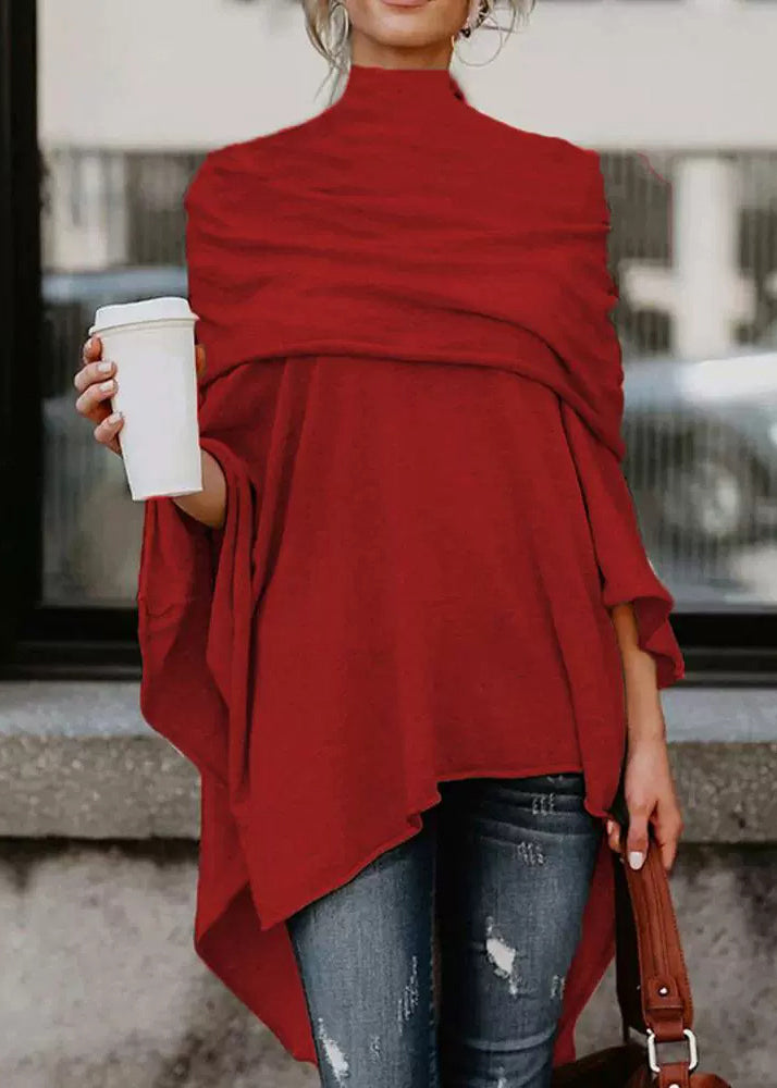 Natural Red Asymmetrical Low High Design Top Spring