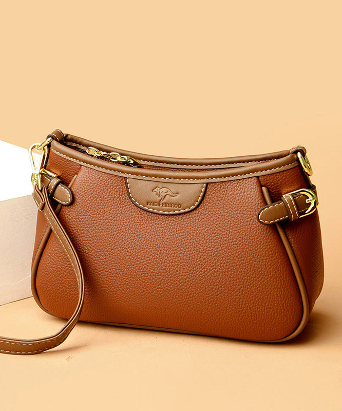 New Beige Durable Calf Leather CrossBody Bag
