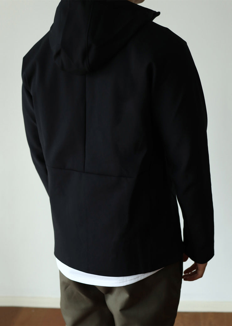 New Black Hooded Zippered Cotton Men Sweatshirt Fall