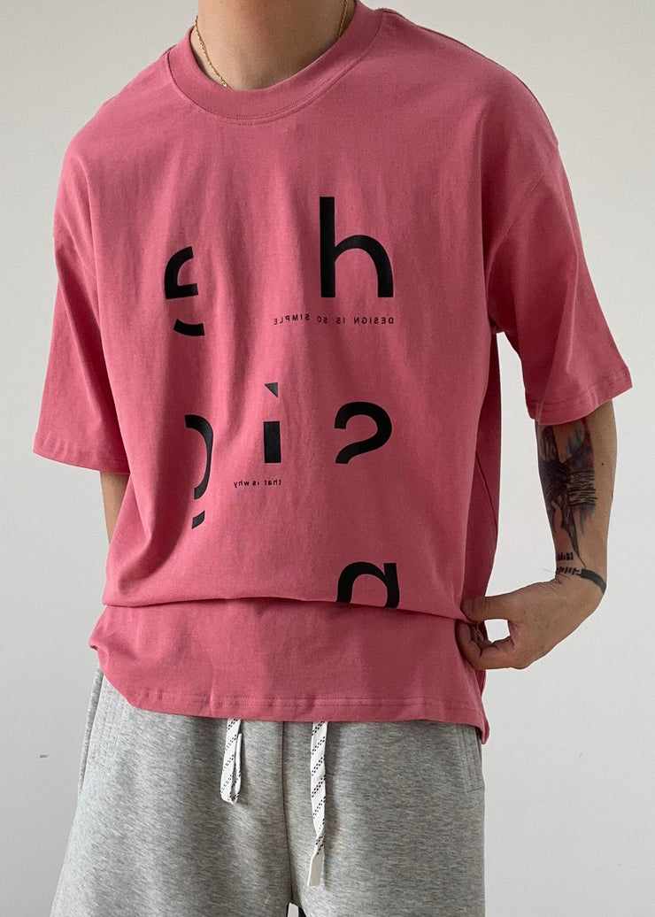 New Black O Neck Print Cotton Men T Shirts Half Sleeve