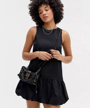 New Black Rivet Faux Leather Stylish Phone Bag