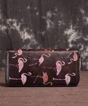 New Coffee Calf Leather Embossed Fashion Women Wallet