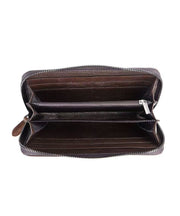 New Coffee Calf Leather Embossed Fashion Women Wallet