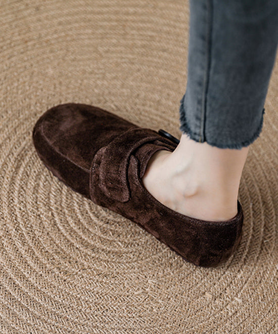 New Comfy Splicing Platform Loafer Shoes Red Suede