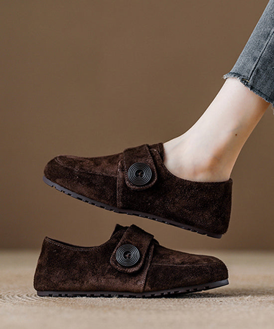 New Comfy Splicing Platform Loafer Shoes Red Suede