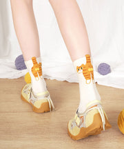 New Cute Creative Cartoon Jacquard Mid Calf Socks