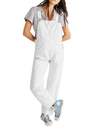 New Denim Blue Pockets Original Design Jumpsuit Sleeveless