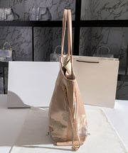 New Embossed Large Capacity Calf Leather Shoulder Bag
