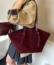New European And American Brown Suede Large Capacity Shoulder Bag
