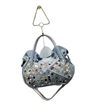 New Fashion Blue Denim Zircon Tote Bag