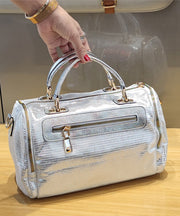 New Fashion Silver Calf Leather Sequin Large Capacity Tote Bag