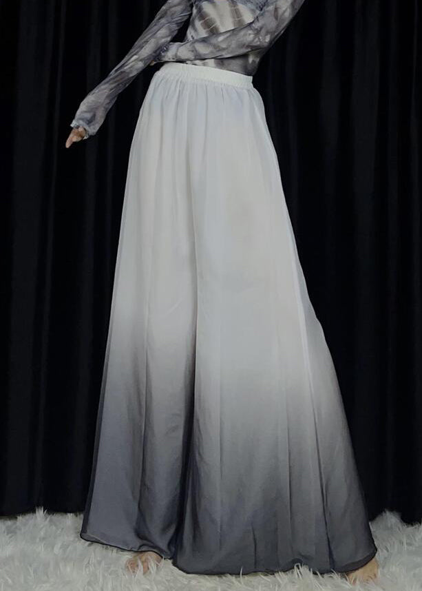 New Gradient Color Elastic Waist Cotton Dance Wide Leg Pants Spring
