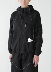 New Green Hooded Zippered Patchwork Men UPF 50+ Coat Summer