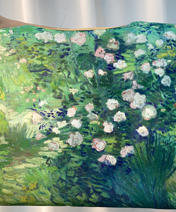New Green Oil Painting Large Capacity Shoulder Bag