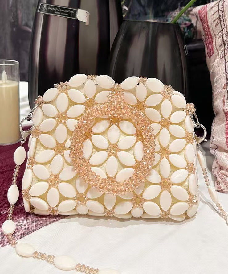 New Handmade Woven Bead Acrylic Tote Handbag