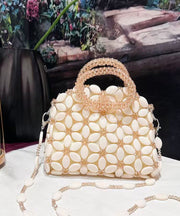 New Handmade Woven Bead Acrylic Tote Handbag
