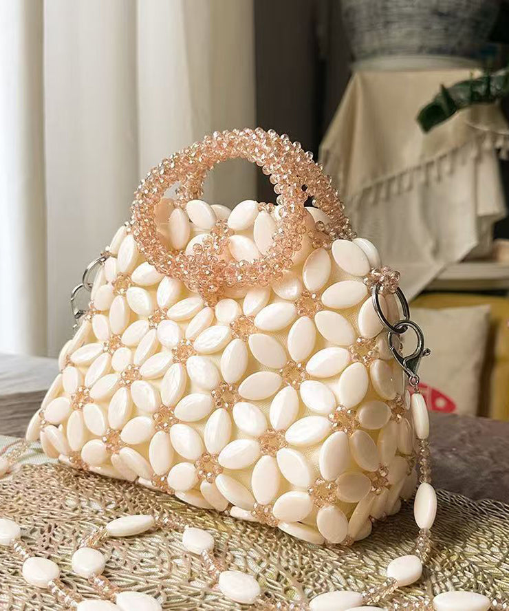 New Handmade Woven Bead Acrylic Tote Handbag