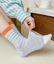 New Hollow Out Breathable Mesh Mid Calf Socks