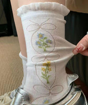 New Jacquard Cotton Mesh Crew Socks Summer