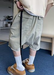 New Light Blue Pockets Elastic Waist Denim Mens Shorts Summer