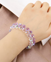 New Light Green Copper Alloy Crystal Telescoping Charm Bracelet