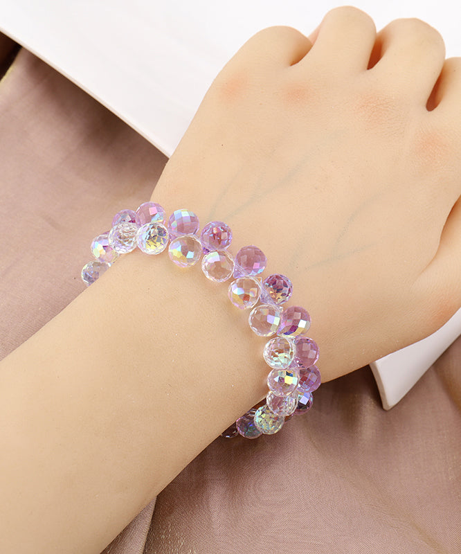 New Light Green Copper Alloy Crystal Telescoping Charm Bracelet