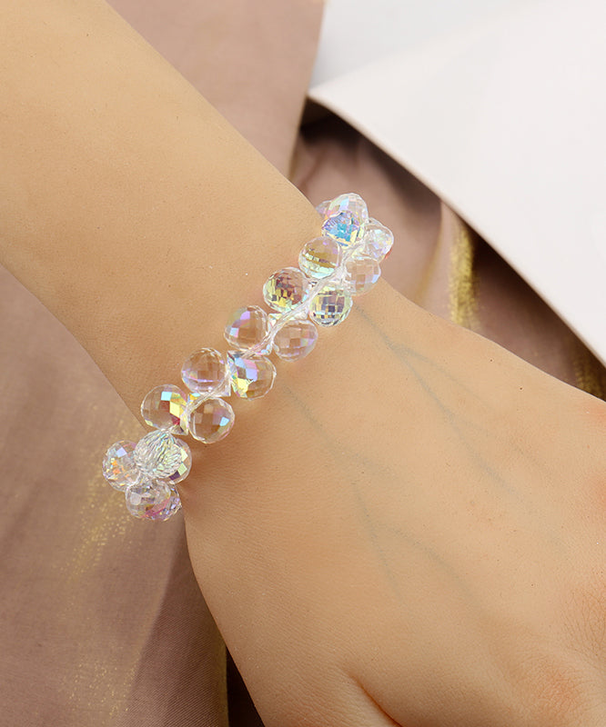 New Light Green Copper Alloy Crystal Telescoping Charm Bracelet