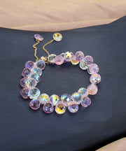 New Light Green Copper Alloy Crystal Telescoping Charm Bracelet