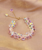 New Light Green Copper Alloy Crystal Telescoping Charm Bracelet