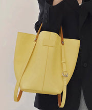 New Minimalist Beige Large Capacity Bucket Bag