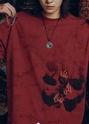 New Mulberry O Neck Print Cotton Men's T Shirts Summer