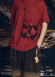 New Mulberry O Neck Print Cotton Men's T Shirts Summer