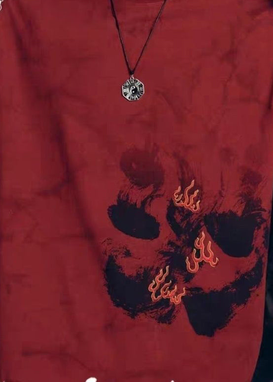 New Mulberry O Neck Print Cotton Men&