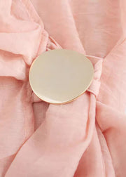 New Pink Peter Pan Collar Solid Cotton Shirt Fall