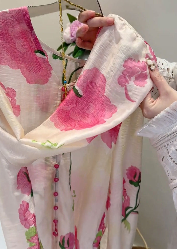 New Pink Print Shirts And Shorts Blouse Tops Fall