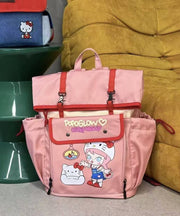New Red Pink Cartoon Large Capacity Backpack Bag