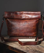 New Retro Large Capacity Leather Cross-body Bag