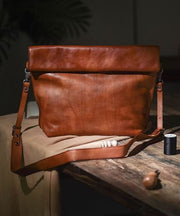 New Retro Large Capacity Leather Cross-body Bag
