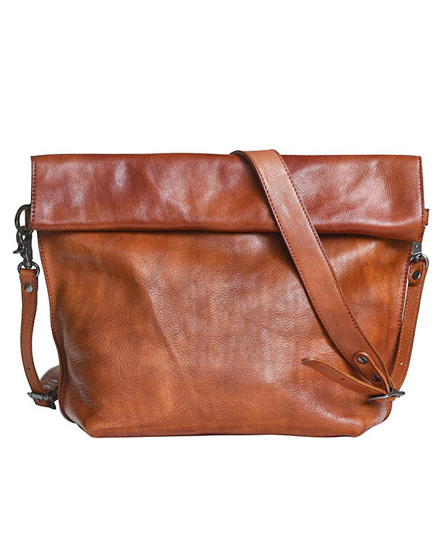 New Retro Large Capacity Leather Cross-body Bag
